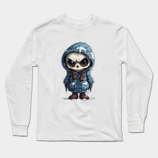 A figure of a ghostly girl in a halloween mask ! Long Sleeve T-Shirt